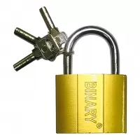 Замок навесной "золото" 60 мм, «Binary»