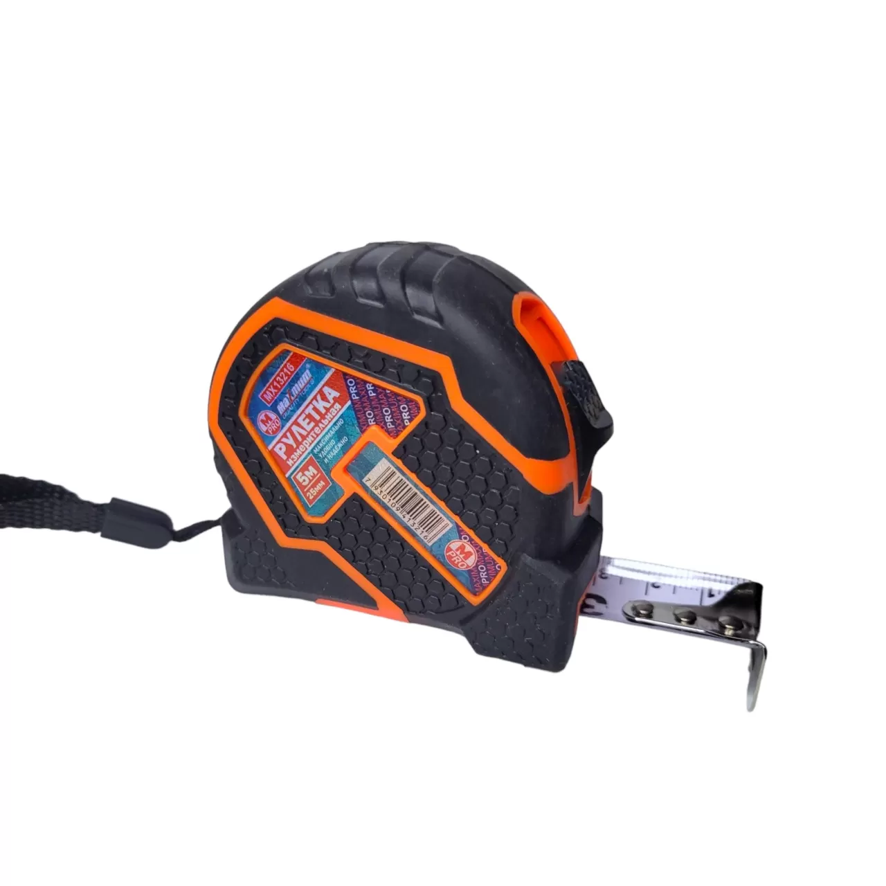 Рулетка измерительная 5 м * 25 мм, ТИП 110, обрезиненный ударопрочный пластик, "MAXIMUM" MX 13216