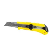 Нож канцелярский 18 мм, с роликовым фиксатором, усиленный, черно-желтый, "Maximum" MX 1854